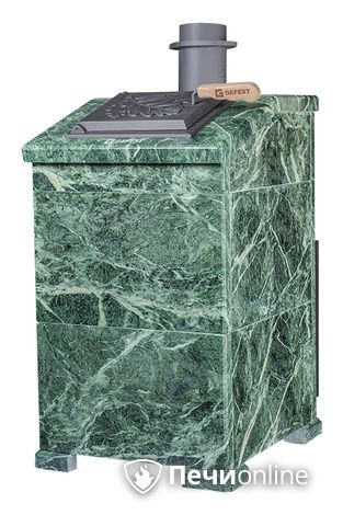 Дровяная печь-каменка Гефест ЗК 25 М (h980/40 верх) Президент Змеевик в Севастополе